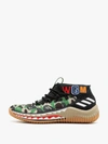 Adidas Originals Adidas Multicoloured Adidas X Bape Dame 4 Sneakers In Black
