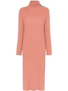 SEE BY CHLOÉ KNITTED ROLL-NECK MIDI DRESS