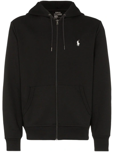 Polo Ralph Lauren Cotton Blend Sweatshirt With Embroidered Logo On The Front In Black