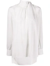 FENDI FENDI 系带围巾领罩衫 - 白色