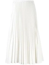 FENDI FENDI PLEATED MIDI SKIRT - 白色