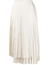 FENDI PLEATED STRIPED SKIRT