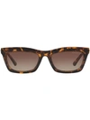 Michael Kors Mk2087u Stowe Rectangle-frame Sunglasses In Brown
