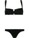 Reina Olga Brigette Square-neck Bikini In Black