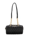 MIU MIU MIU MIU MATELASSÉ SHOULDER BAG - BLACK