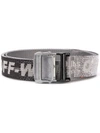 OFF-WHITE OFF-WHITE DISTRESSED INDUSTRIAL LOGO BELT - 灰色