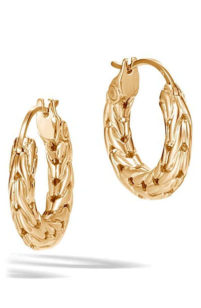 John Hardy 18k Yellow Gold Classic Chain Extra Small Hoop Earrings