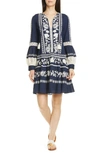 TORY BURCH LONG SLEEVE BOHO DRESS,51242