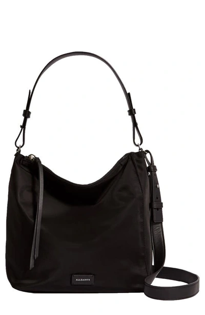 Allsaints Nilo Kita Nylon Shoulder Bag In Black