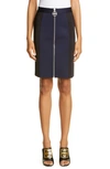 GIVENCHY ZIP FRONT PUNTO MILANO PENCIL SKIRT,BW40AU4Z5D