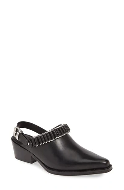 Allsaints All Saints Ryder Leather Western Mules In Black