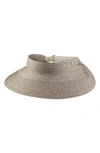 Helen Kaminski Classic Raffia Visor - Blue In Eclipse Melange