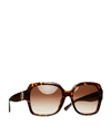 Tory Burch Reva 56mm Square Sunglasses - Dark Tortoise Gradient In Dark Tortoise