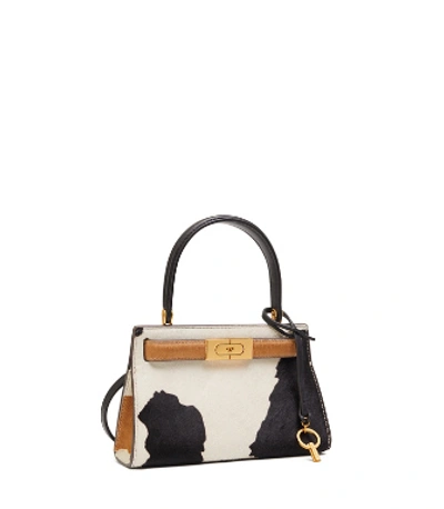 Tory Burch Lee Radziwill Petite Bag In Black / Natural