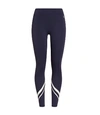 Tory Sport Chevron Full-length Performance Leggings In Tory Navy