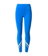 Tory Sport Chevron Leggings In Galleria Blue