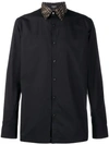 Fendi Monogram Trim Shirt In Noir