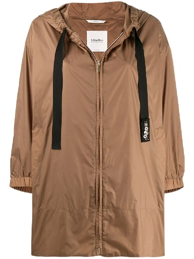 Max Mara Regenjacke Mit Kapuze In Brown