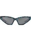 Prada Disguise Camouflage Cat-eye Acetate Sunglasses In Green