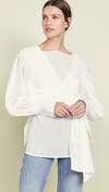 ADEAM LAYERED TIED SASH SHIRT