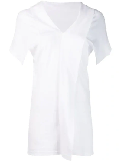 Yohji Yamamoto Layered T-shirt In Bianco