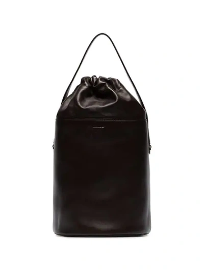 Jil Sander Medium Bucket Bag - 棕色 In 203 Dark Brown