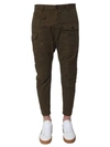 Dsquared2 16cm Boxer Cotton Canvas Cargo Pants In Military Green