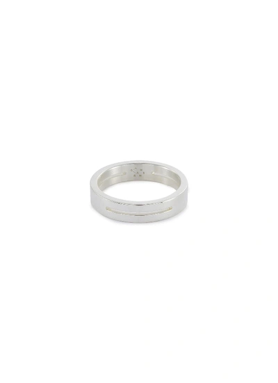 Le Gramme 'le 5 Grammes' Punched Polished Sterling Silver Ring In Metallic