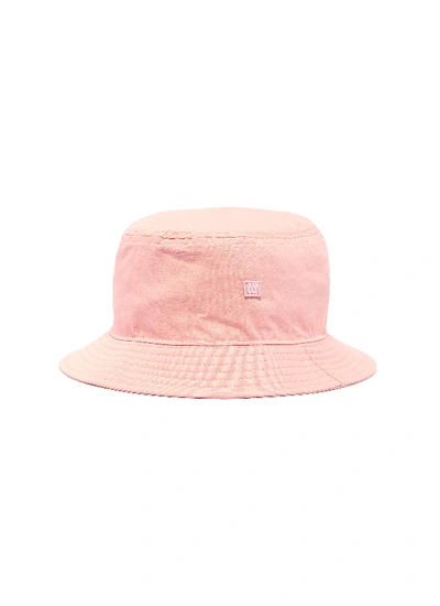 Acne Studios Face Patch Bucket Hat In Baby Pink ModeSens