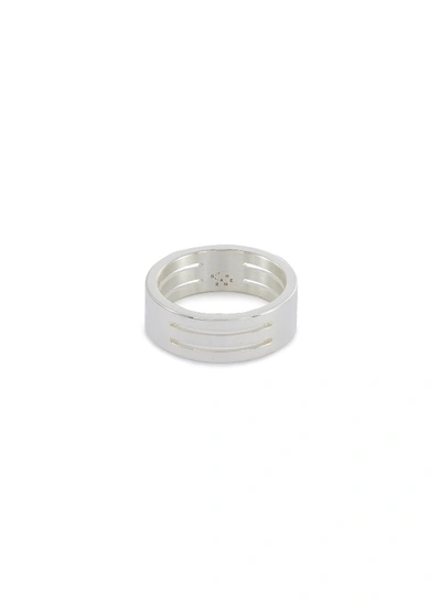 Le Gramme 'le 7 Grammes' Punched Polished Sterling Silver Ring In Metallic