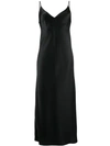 Joseph Clea Silk Satin Slip Dress In Black