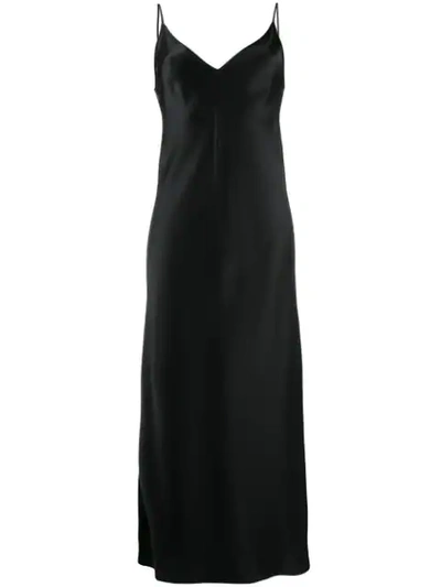 Joseph Clea Silk Satin Slip Dress In Black