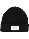 GIVENCHY GIVENCHY PATCH DETAIL BEANIE - BLACK