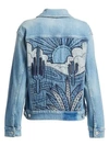 MOTHER Cactus Embroidered Denim Jacket