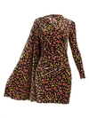 BALENCIAGA WOMEN'S ASYMMETRIC FLORAL VELVET DRAPE DRESS,0400010950533