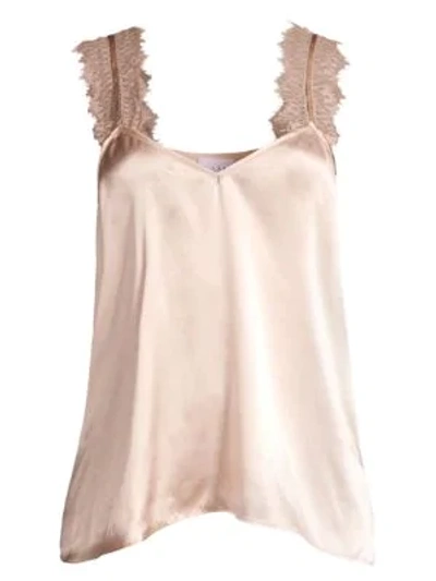 Cami Nyc The Chelsea Silk & Lace Camisole In Sand