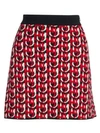 MIU MIU Jacquard Knit Monogram Skirt