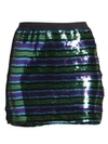MARC JACOBS The Disco Sequin Stripe Mini Skirt