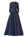 CAROLINA HERRERA Embellished Silk Trench Gown