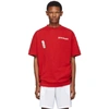 PALM ANGELS PALM ANGELS RED NEW BASIC T-SHIRT