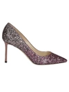 JIMMY CHOO JIMMY CHOO ROMY 85 GLITTER PUMPS