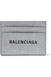 BALENCIAGA EVERYDAY GLITTERED LEATHER CARDHOLDER