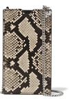 ALEXANDER MCQUEEN SNAKE-EFFECT LEATHER PHONE CASE