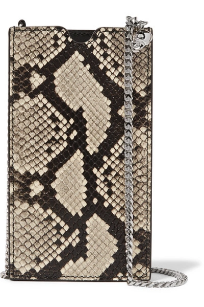 Alexander Mcqueen Snake-effect Leather Phone Case In Snake Print