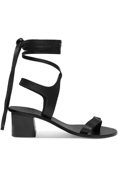 Atp Atelier Canda Leather Sandals In Black