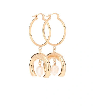 Chloé Pearl Drop Earrings In Gold