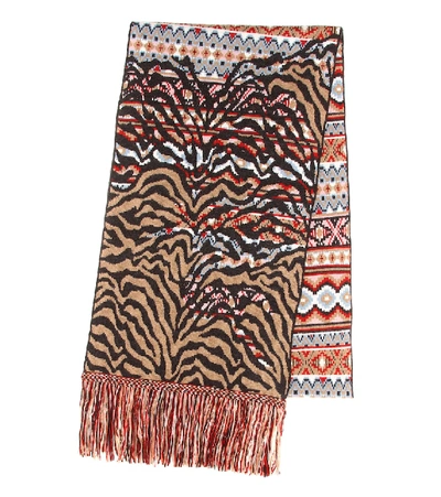 Alanui Wool And Cashmere-blend Scarf In Multicoloured