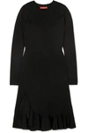 ALTUZARRA MIKEY ASYMMETRIC RUFFLED STRETCH-KNIT MINI DRESS