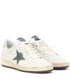 GOLDEN GOOSE BALL STAR LEATHER SNEAKERS,P00404685