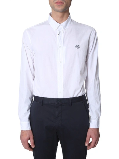 Kenzo Tiger Crest Shirt In White